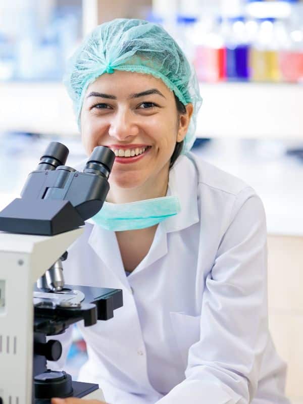 smilling Nurse Laboratory equipment