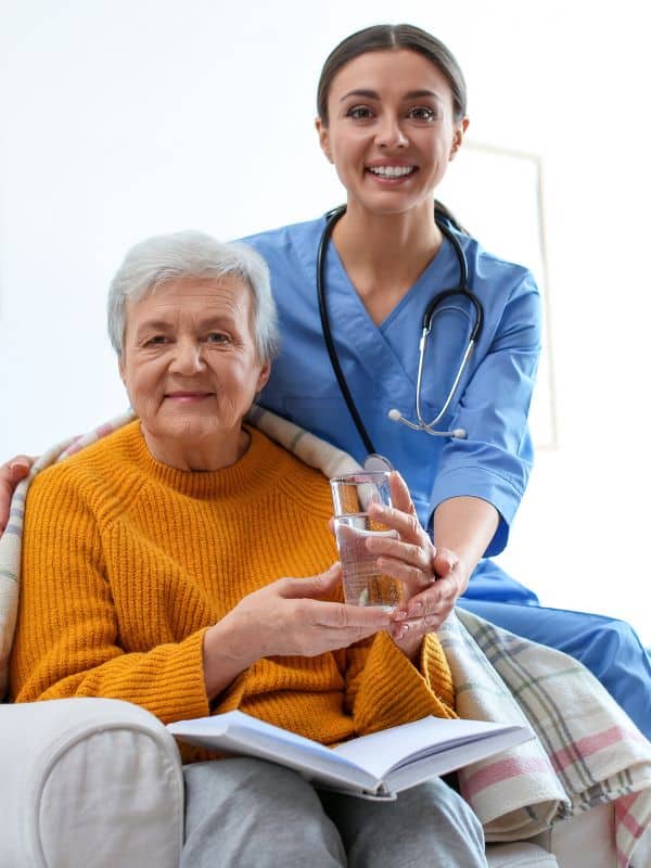Nurseing care with senior citizen