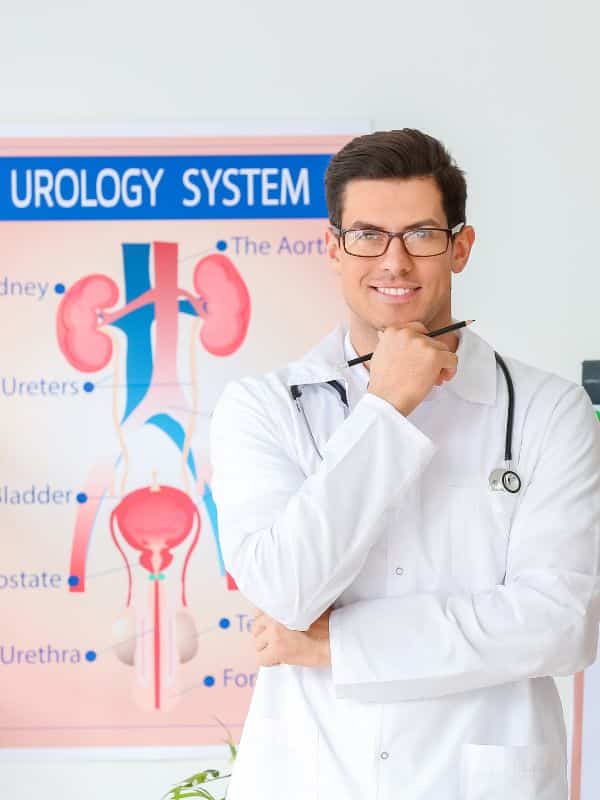 Urology doctor with a smile