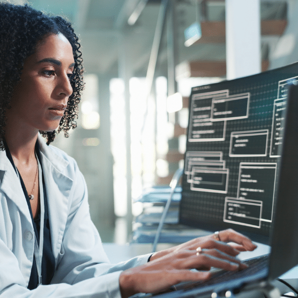 Medical billing specialist submitting insurance claims for healthcare providers.