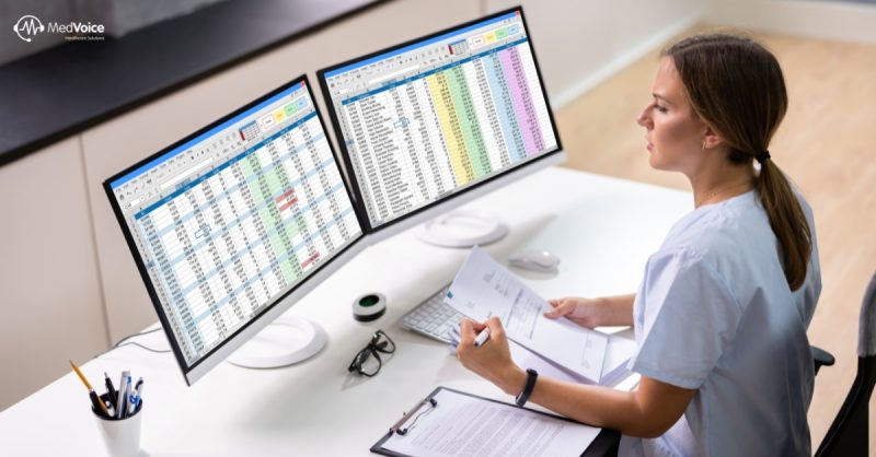 Medical billing specialists reviewing claims to reduce denials and improve revenue cycle performance.