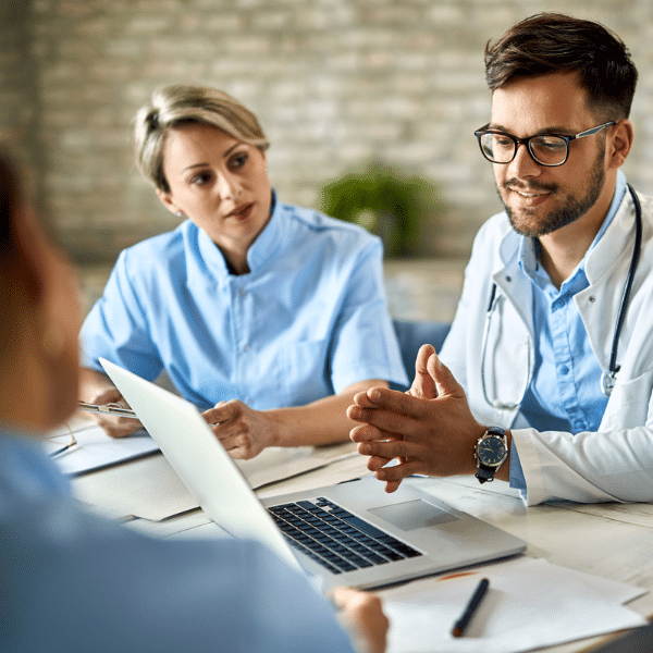 Revenue cycle management process flow in healthcare billing.