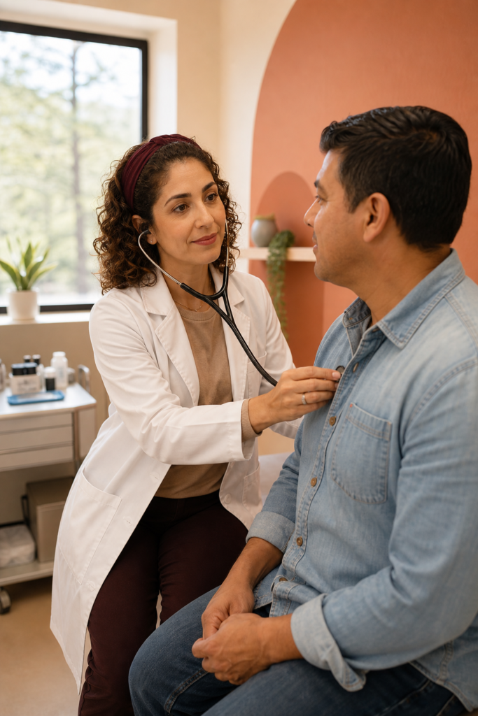 Primary Care clinician consulting with a patient in Charlotte, NC