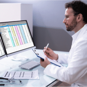 Medical team working with MedVoice RPA platform